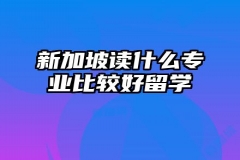 新加坡读什么专业比较好留学
