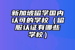 新加坡留学国内认可的学校（留服认证有哪些学校）