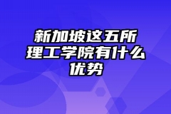 新加坡这五所理工学院有什么优势