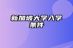 新加坡大学入学条件