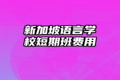 新加坡语言学校短期班费用