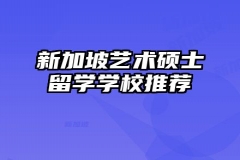 新加坡艺术硕士留学学校推荐