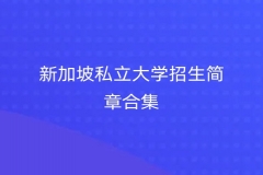 新加坡私立大学招生简章合集