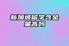 新加坡留学含金量高吗